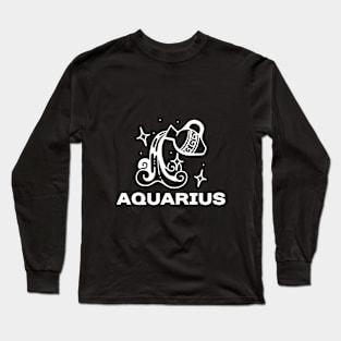 Zodiac Sign Aquarius Long Sleeve T-Shirt